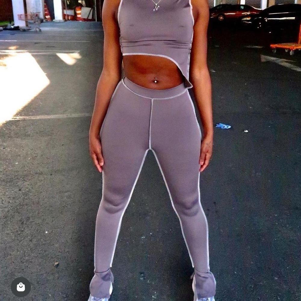 Gray Women's Activewear Set